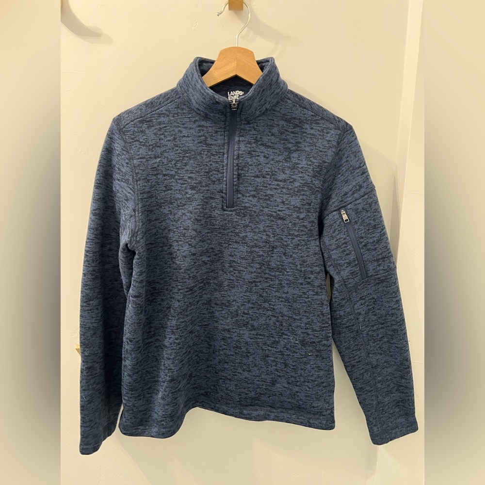 Men’s Land’s End Navy Blue Half Zip